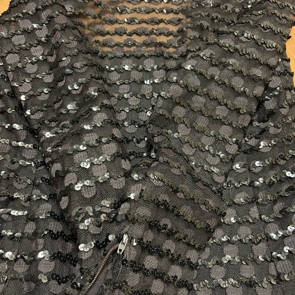 Joan Leslie by Kasper vintage sequined and feather dress - Picture 5 of 6